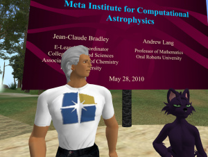 Jean-Claude (the cat) and I presenting together in Second Life – May 2010
